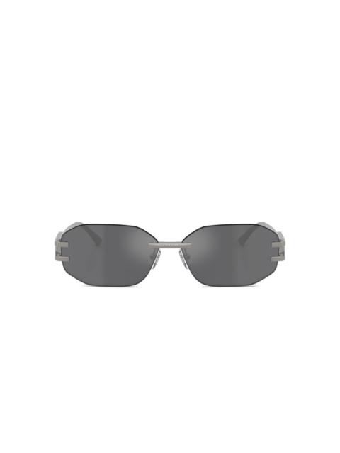 VERSACE geometric-frame sunglasses