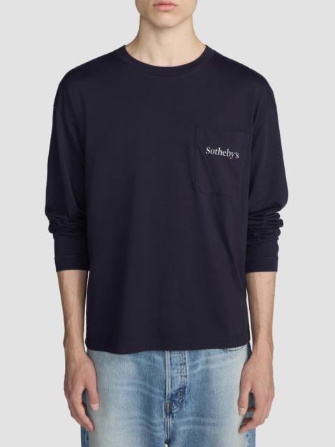 FRAME Men's x Sotheby's Cotton Crewneck T-Shirt - Navy Washed