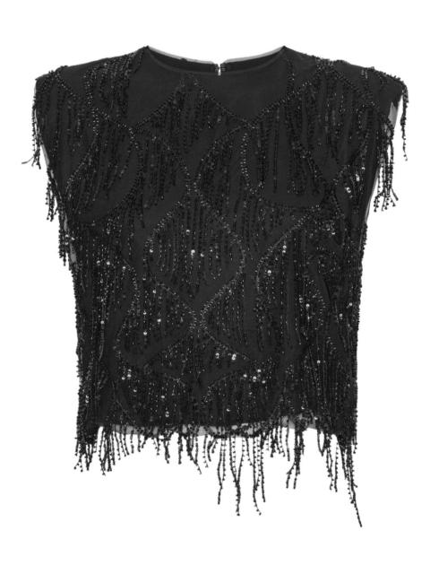 ROTATE sequin fringe top
