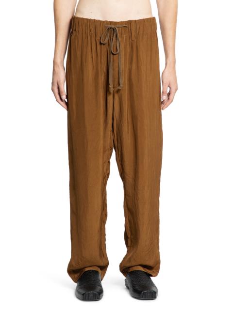 UMA WANG Crinkled Viscose Satin Drawstring Pants