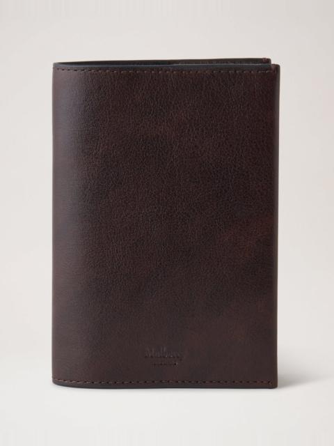 Mulberry Passport Slip Dark Chocolate Two-Tone Leather