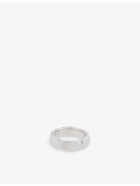 TOM WOOD Knut White Rhodium-Plated 925 Sterling Silver Ring