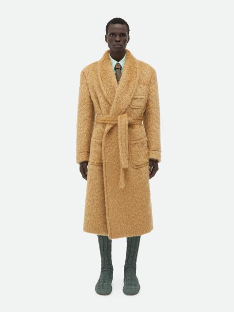 Hairy Wool Mohair Belted Coat