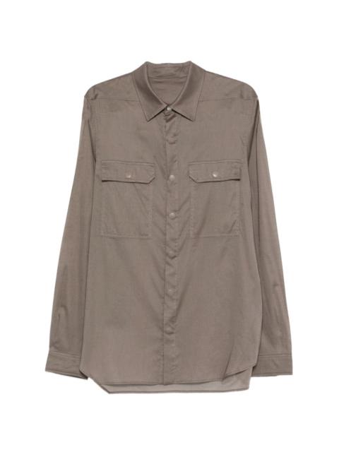 Rick Owens chest-pocket long-sleeve shirt jacket
