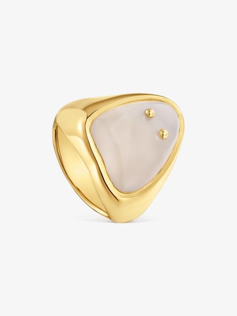 TOUS 18kt gold vermeil and quartz Signet ring TOUS Boo