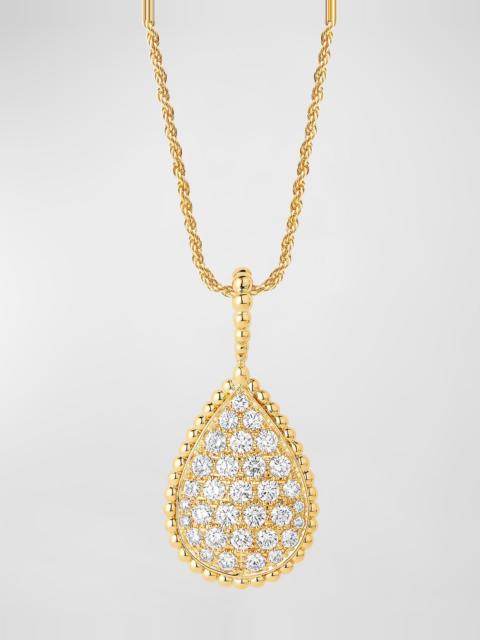 Boucheron Serpent Boheme 18k Gold Diamond Pendant Necklace