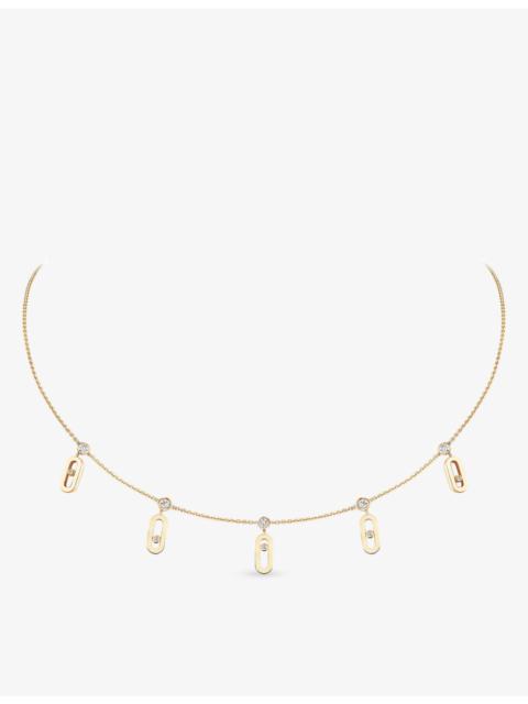 MESSIKA Move Uno Tassel 18ct Gold And 0.20ct Diamond Choker Necklace