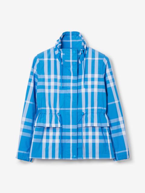 Burberry Check Nylon Funnel Neck Jacket