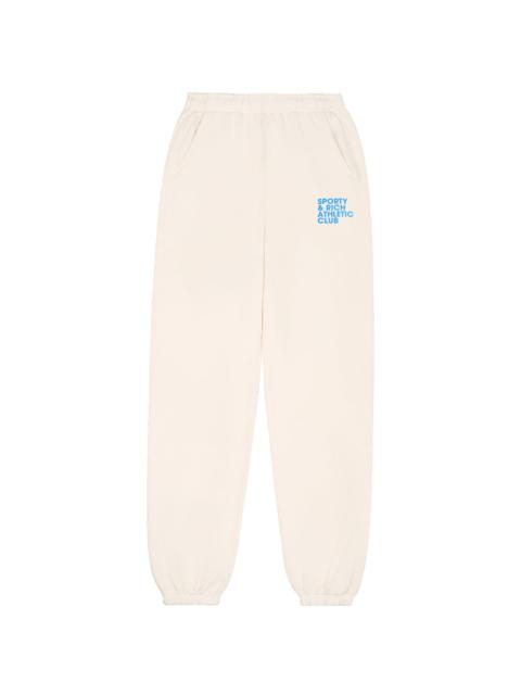slogan-print cotton track pants