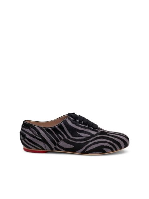 HOGAN zebra-print leather loafers