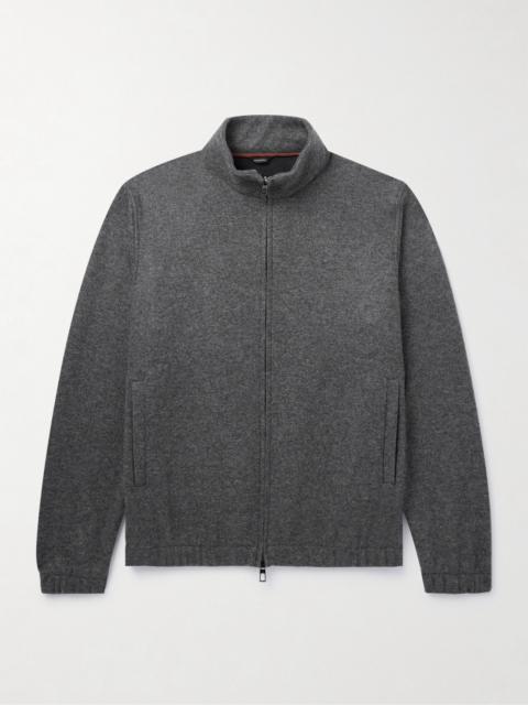 Loro Piana Cashmere-Blend Zip-Up Sweater