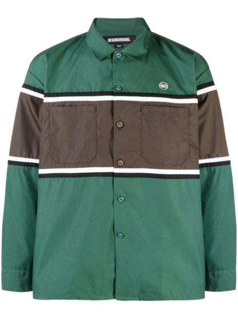 NEIGHBORHOOD stripe-detail shirt jacket