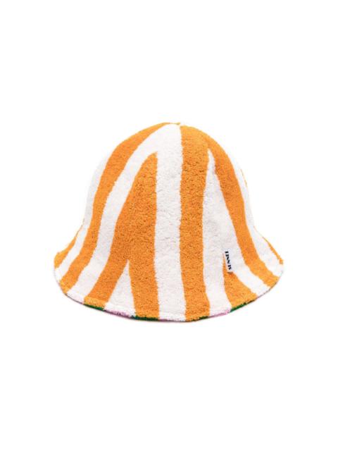SUNNEI striped reversible terry-cloth sun hat