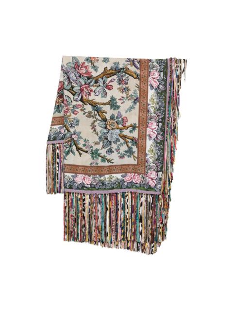 Pierre-Louis Mascia floral-print fringed scarf