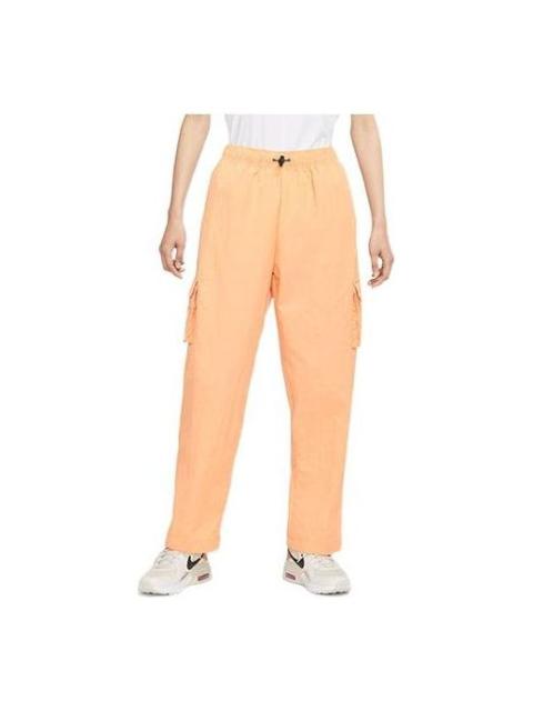 Nike (WMNS) Nike Sportswear Essential High Waist Woven Big Pocket Cargo Long Pants/Trousers Yellow DO7210