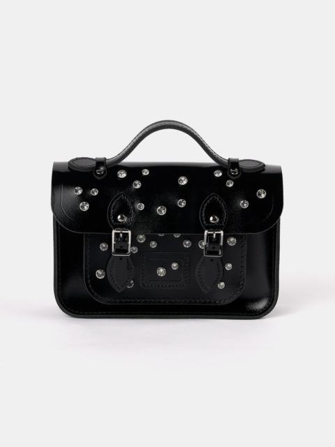 Cambridge Satchel The Mini - High Shine Black with Swarovski® Crystals