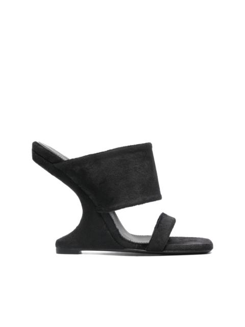 Rick Owens Lilies Luxor Cantilever 125mm wedge mules