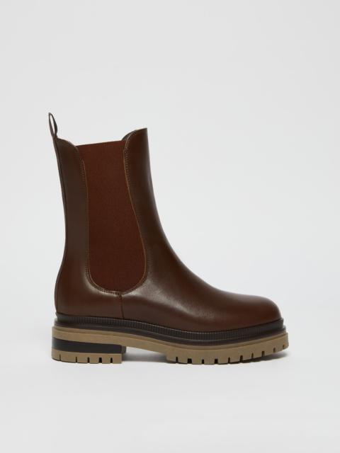 WEEKEND Max Mara LIVREA Semi-glossy leather ankle boots