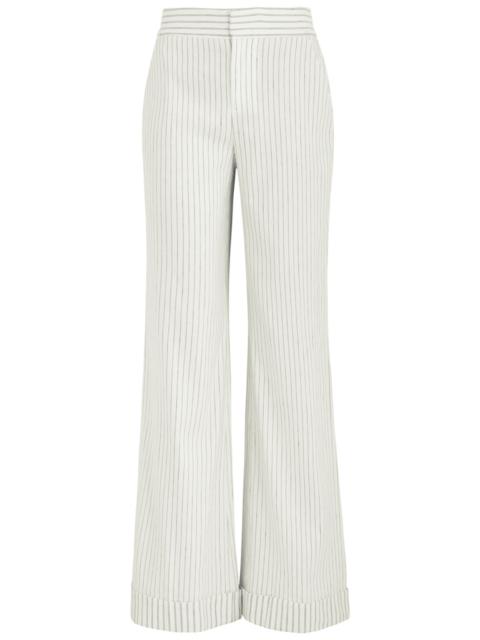 Alice + Olivia Alice + Olivia Dylan Striped Wide-leg Trousers