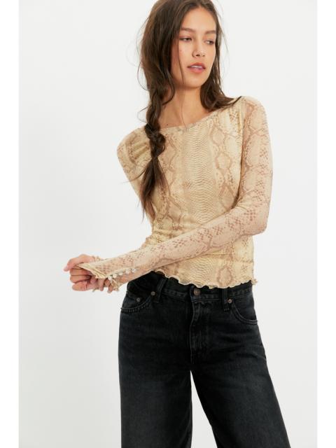 FREE PEOPLE Lilly Printed Long Sleeve Top