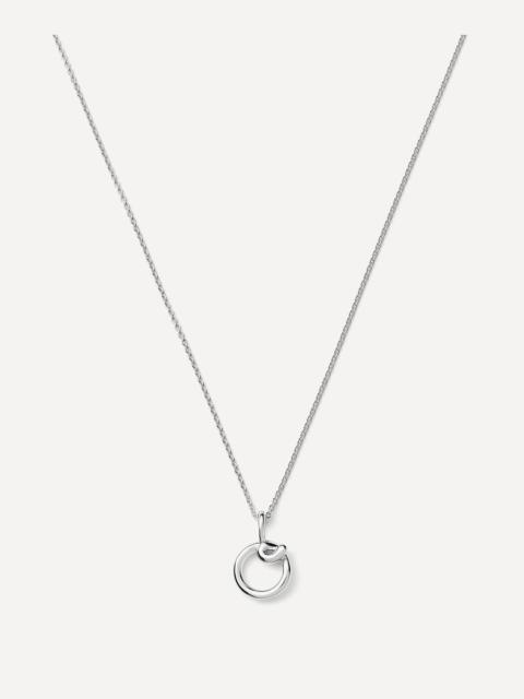 MISSOMA Sterling Silver Curly Molten Mini O Initial Pendant Necklace