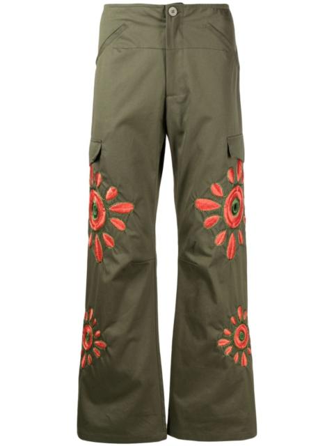 BLUEMARBLE embroidered straight-leg cargo trousers