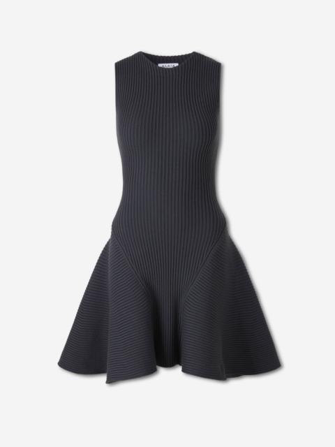 Alaïa RIBBED SKATER DRESS