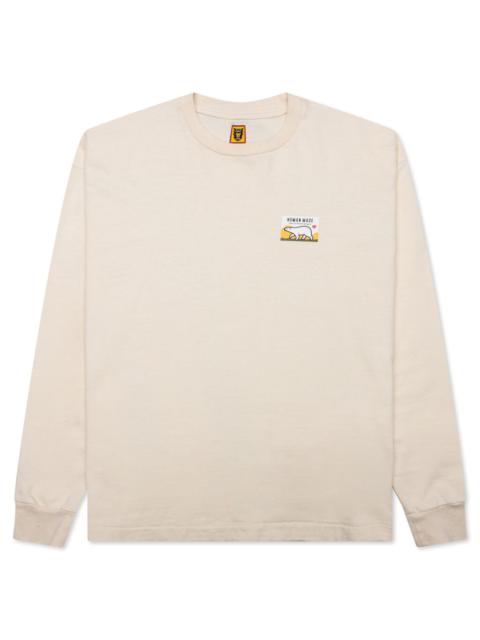 Human Made WOOL BLENDED L/S T-SHIRT - WHITE
