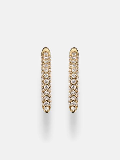 SYDNEY EVAN 14kt gold (585/1000) hoop earrings with diamonds