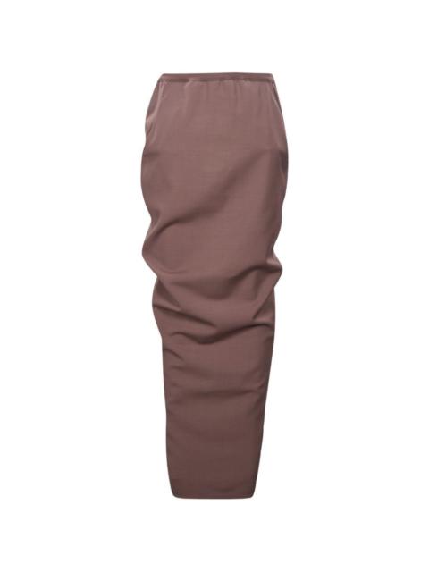 Rick Owens draped wrap maxi skirt