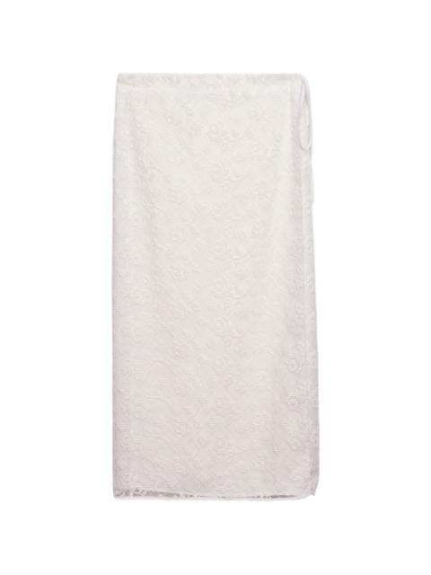 MSGM lace tie maxi skirt