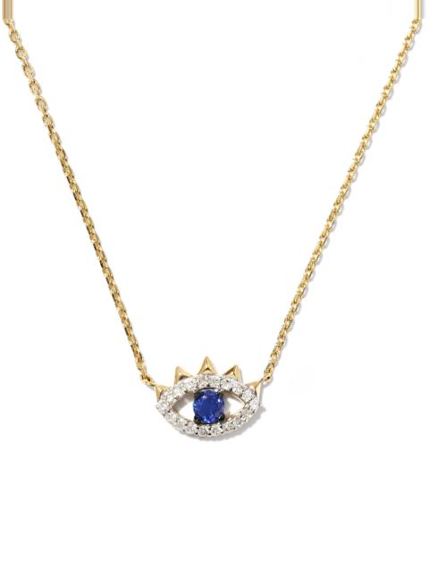 KENDRA SCOTT 0.18 ct Eye of Protection 14k Yellow Gold Pendant Necklace