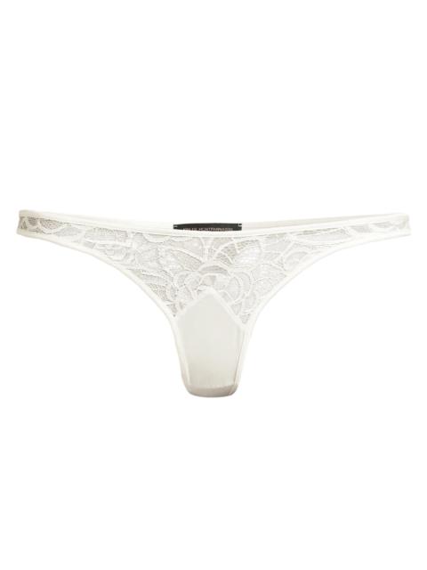 KIKI DE MONTPARNASSE Women's Coquette Lace Thong - Ivory