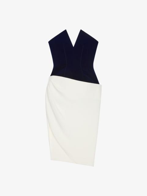 Givenchy BI-MATERIAL BUSTIER ASYMMETRIC DRESS