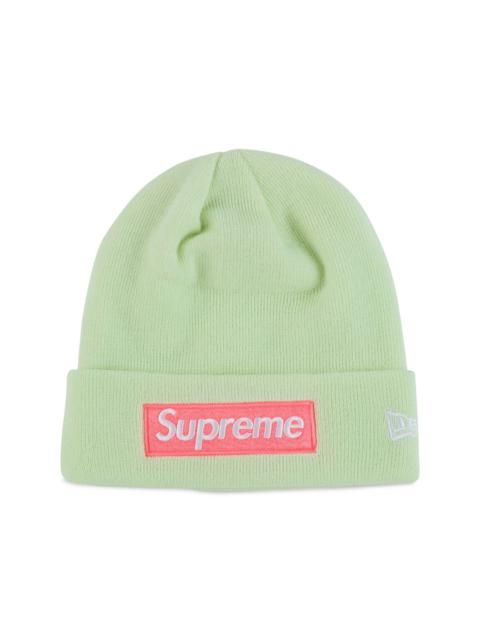 knitted logo front beanie