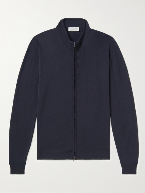 JOHN SMEDLEY Claygate Slim-Fit Merino Wool Zip-Up Cardigan