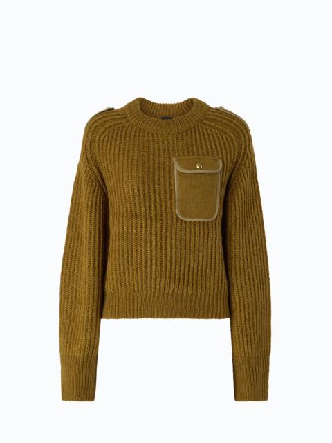 PINKO RIBBED SWEATER WITH SMALL POCKET