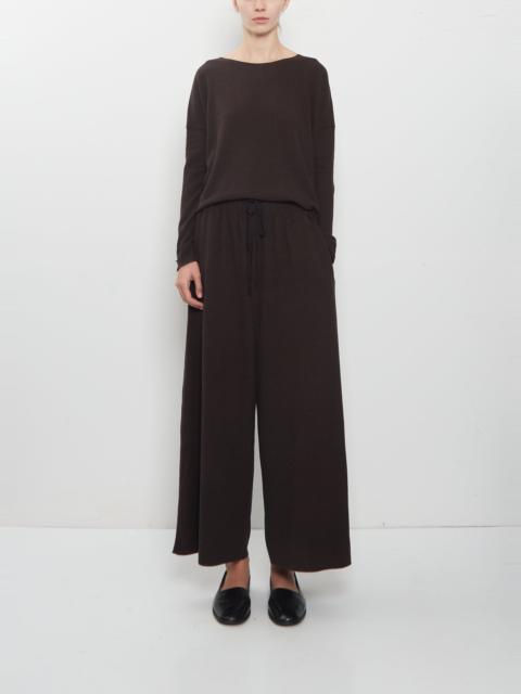 ALBUM DI FAMIGLIA Heavy Jersey Wide Essential Trousers — Brown