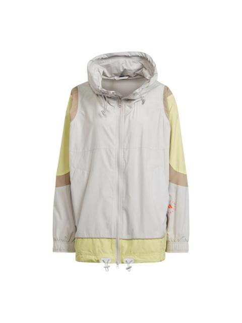 (WMNS) adidas By Stella McCartney Woven Track Top Asia Sizing 'White Yellow' IT7528