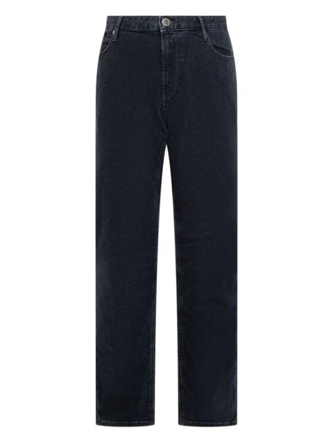 EMPORIO ARMANI five-pocket logo-plaque jeans