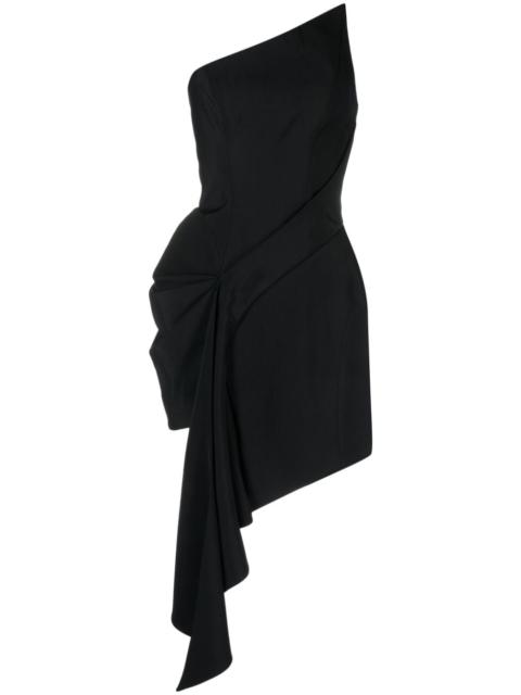 MUGLER draped asymmetric minidress