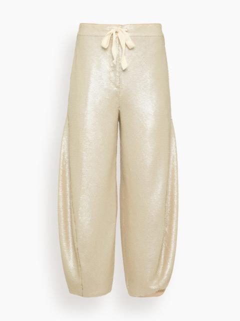 Saint Art Shane Sequin Barrel Pant in Pearl