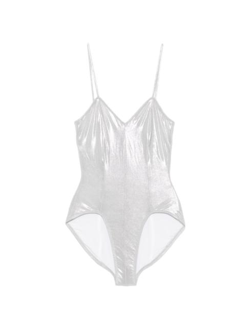 NORMA KAMALI Wonderwoman Mio metallic swimsuit