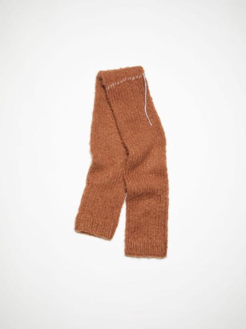 Alpaca blend sleeve scarf - Ginger brown