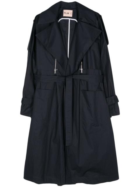 Plan C detachable-sleeves trench coat