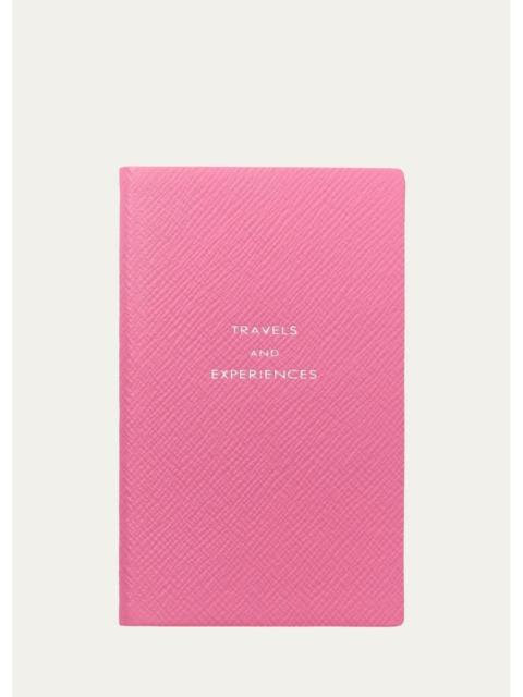 Smythson "Travels and Experiences" Panama Leather Notebook, Flamingo