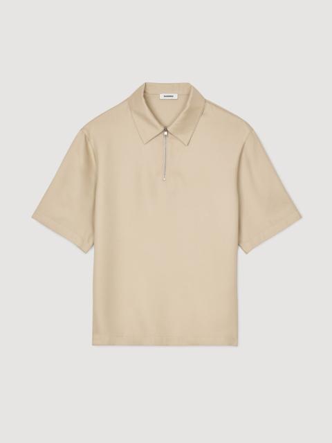 Sandro ZIP-NECK POLO SHIRT