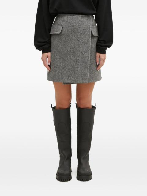 Sportmax Laccio pocket herringbone skirt