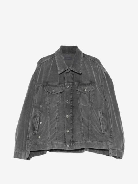 HAIKURE corduroy-texture button-up jacket
