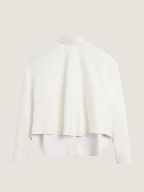 Givenchy BACK-TO-FRONT SHIRT IN NAPPA LEATHER